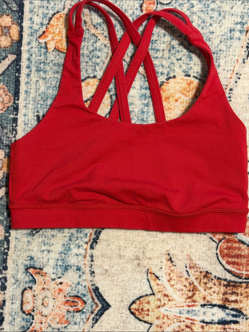 Lululemon Red Crisscross Back Sports Bra -